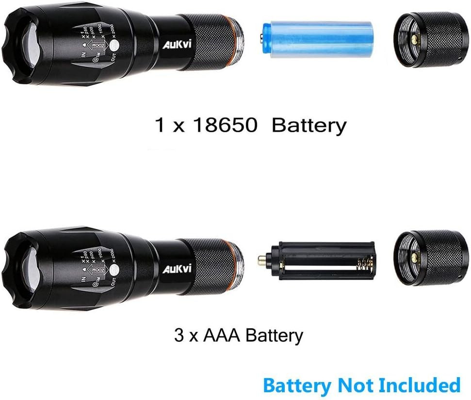 2 Pcs Powerful Red LED Flashlight - Long Range Red Hunting Light Torch, Zoombale