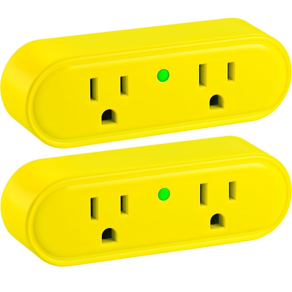 Thermostatically Controlled Outlet 2 Pack, Yellow – Automatically Turns On at...