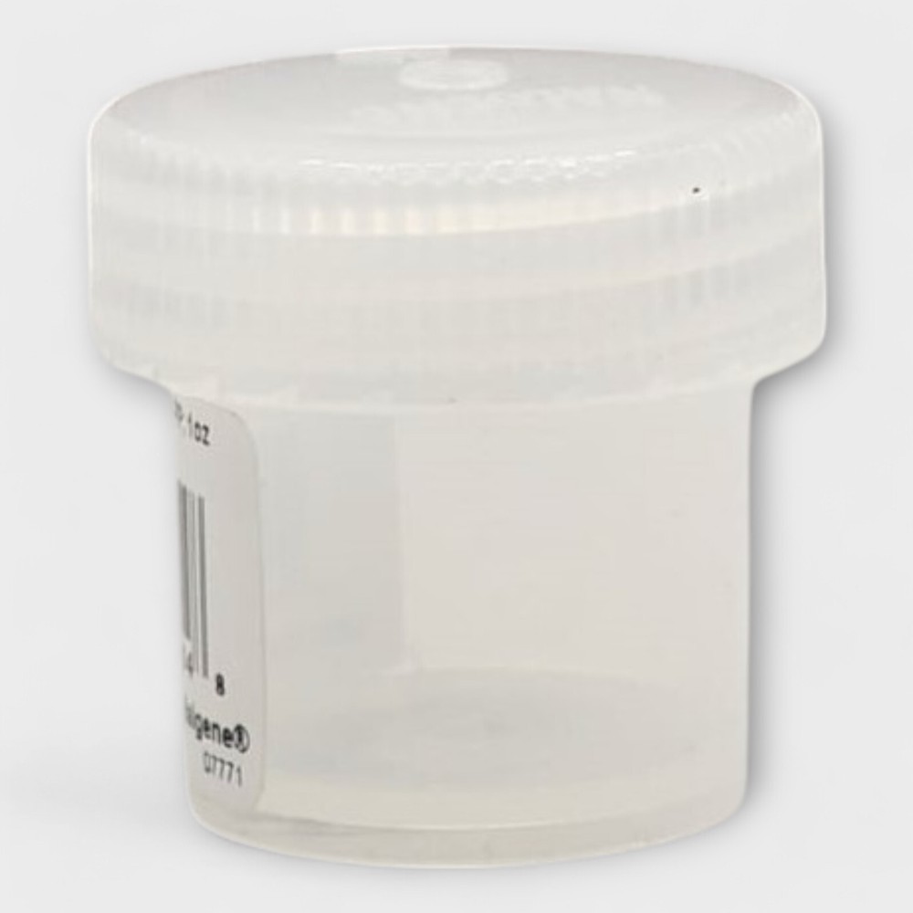 Nalgene Polypropylene Jar Straight-Side W/M PP 1 OZ.