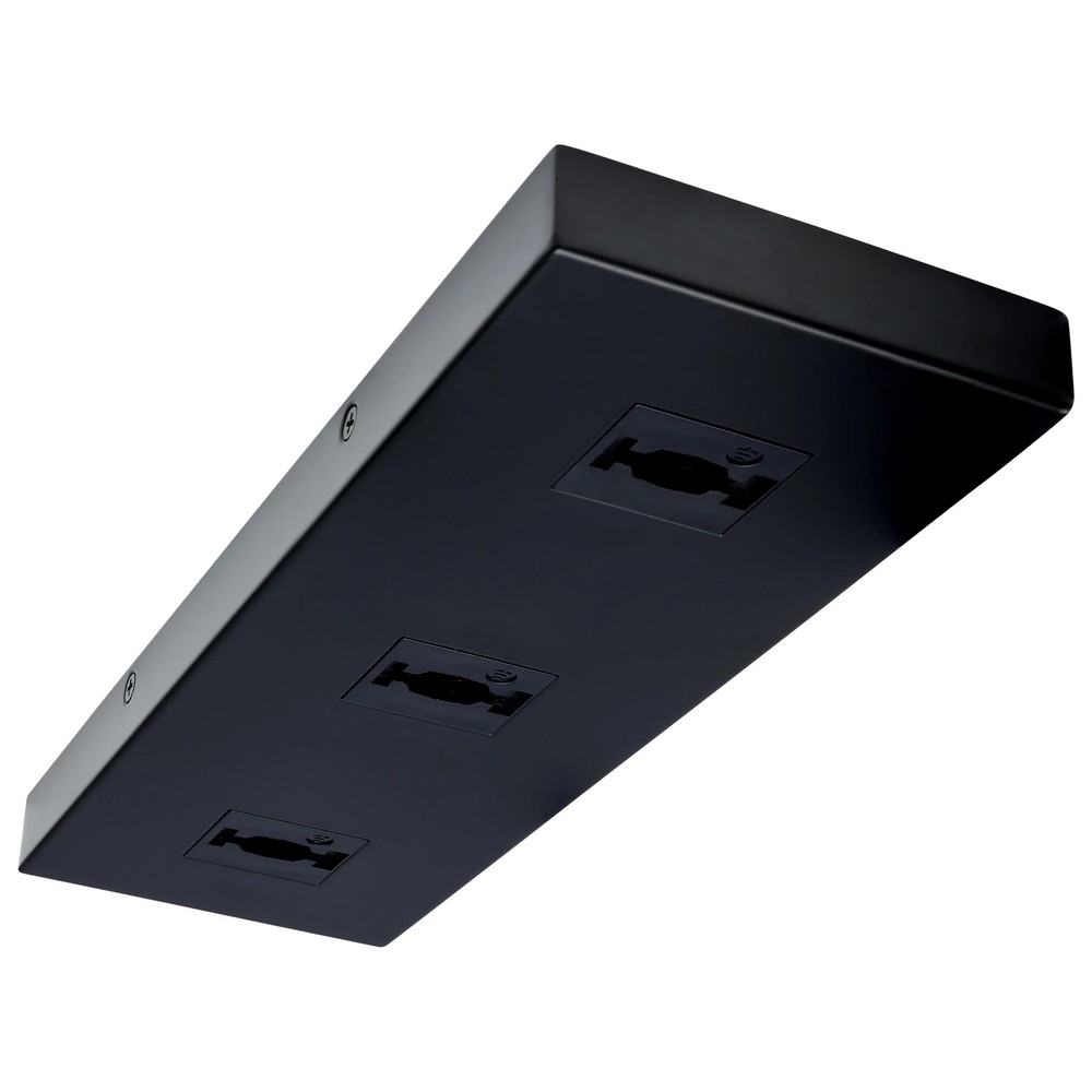 Triple Monopoint Adapter - Rectangular - Black Finish - 12-Pack