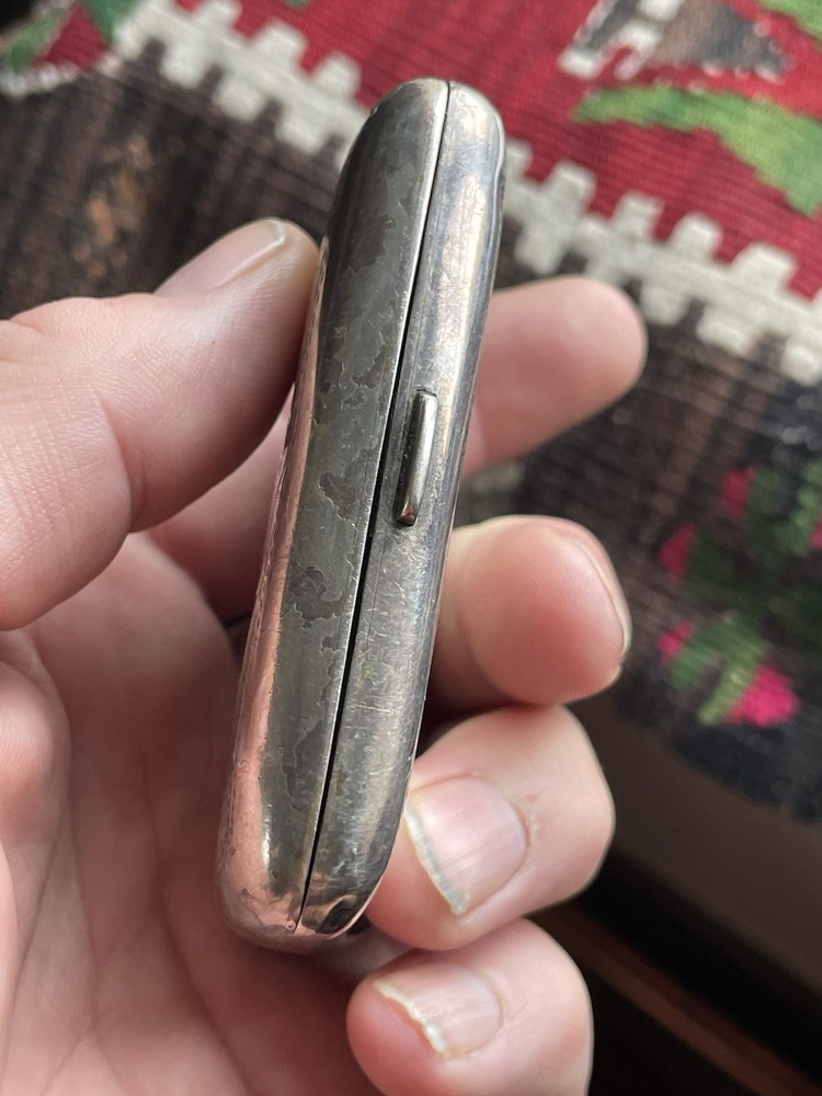 silver cigarette case 67g Willian Henry Sparrow 1909 not scrap