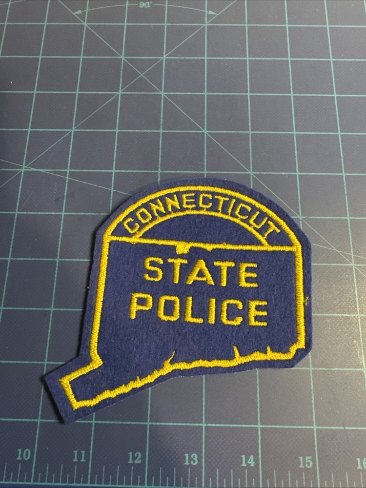 CONNECTICUT STATE POLICE PATCH FELT FRONT , NOS
