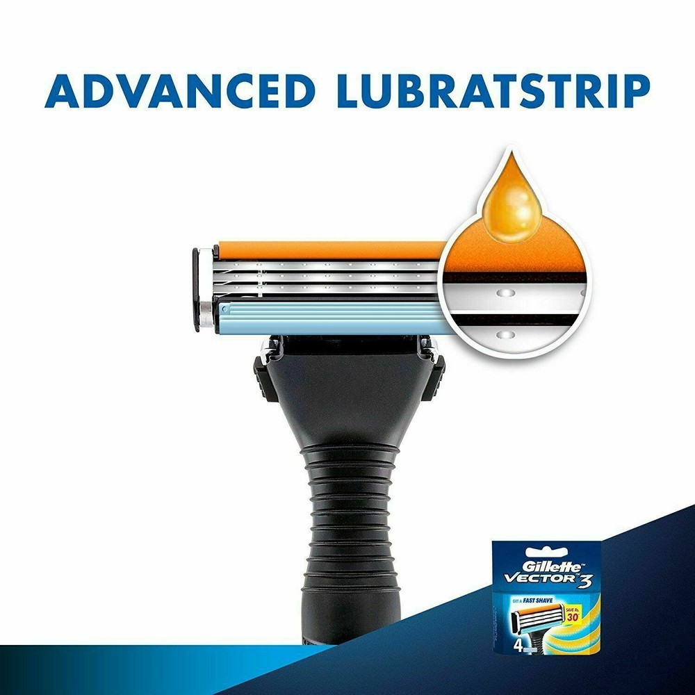 Gillette Vector3 Blades ft Sensor 3 Razor Replacement Refill Cartridge Shaver