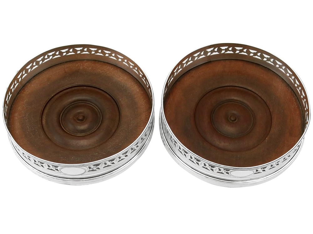 Georgian Sterling Silver Coasters 1795