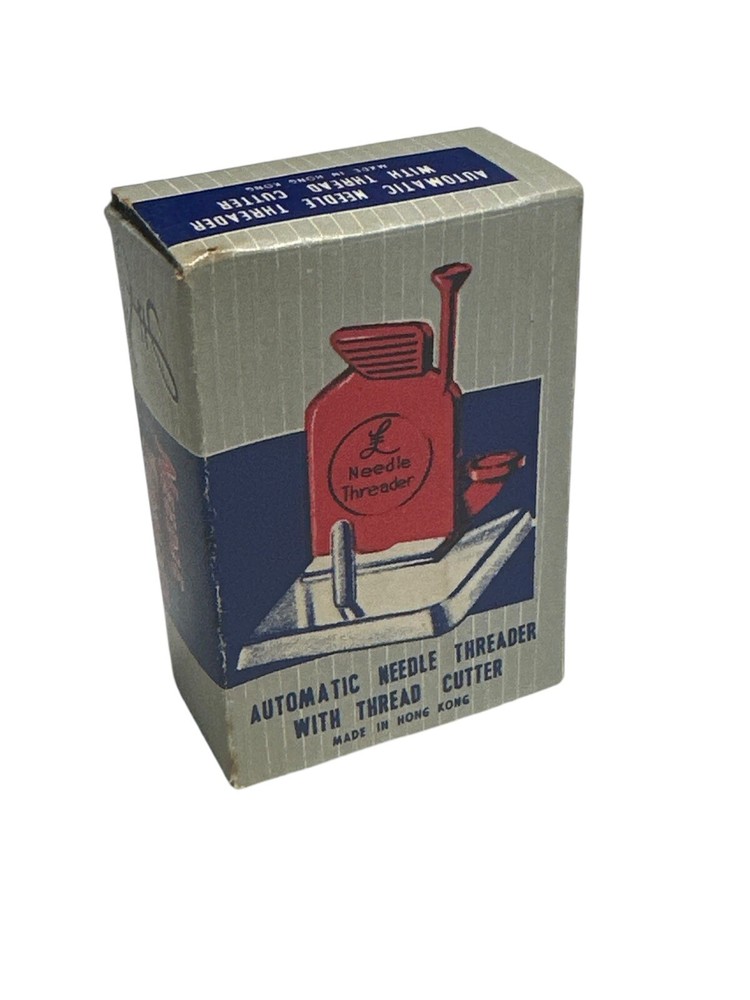 VINTAGE 1970'S AUTOMATIC NEEDLE THREADER W/ THREAD CUTTER - Original Box