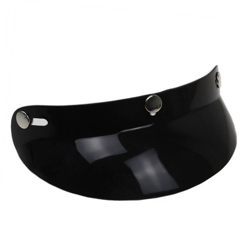 Universal Black 3-Snap Motorcycle Lens Open Face ABS M4U2