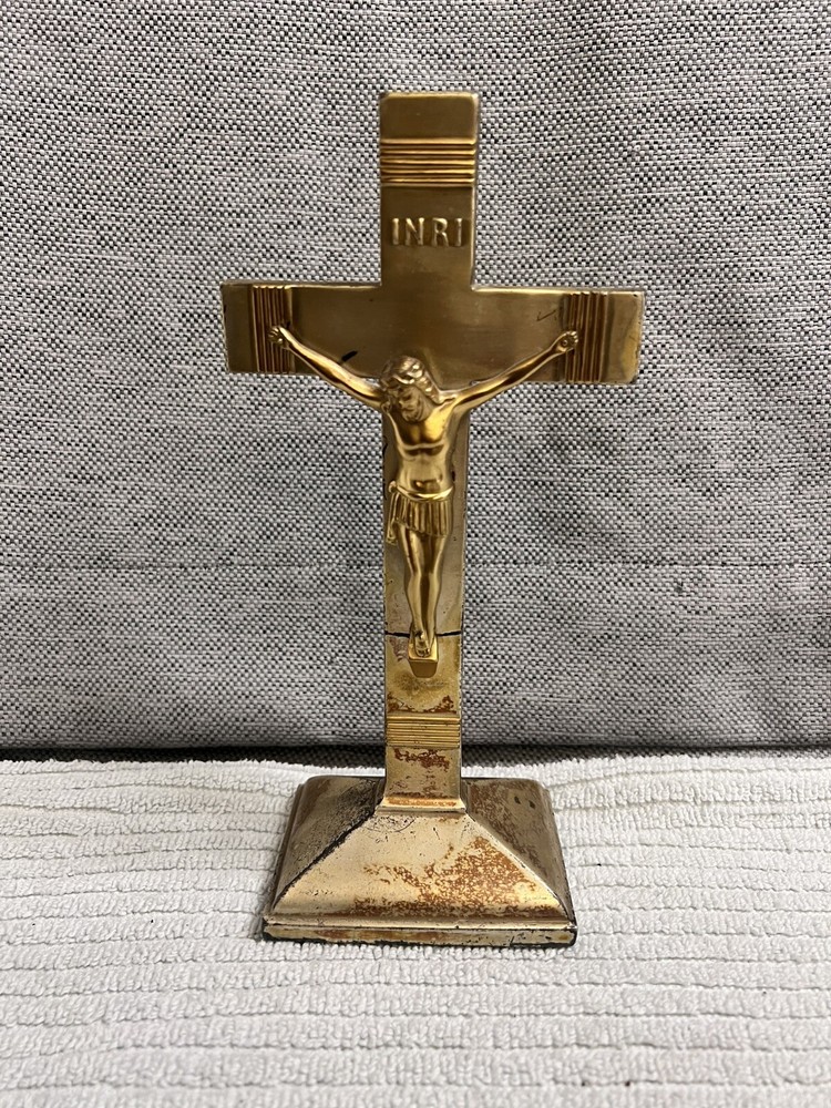 Vintage Brass Jennings Brothers Crucifix