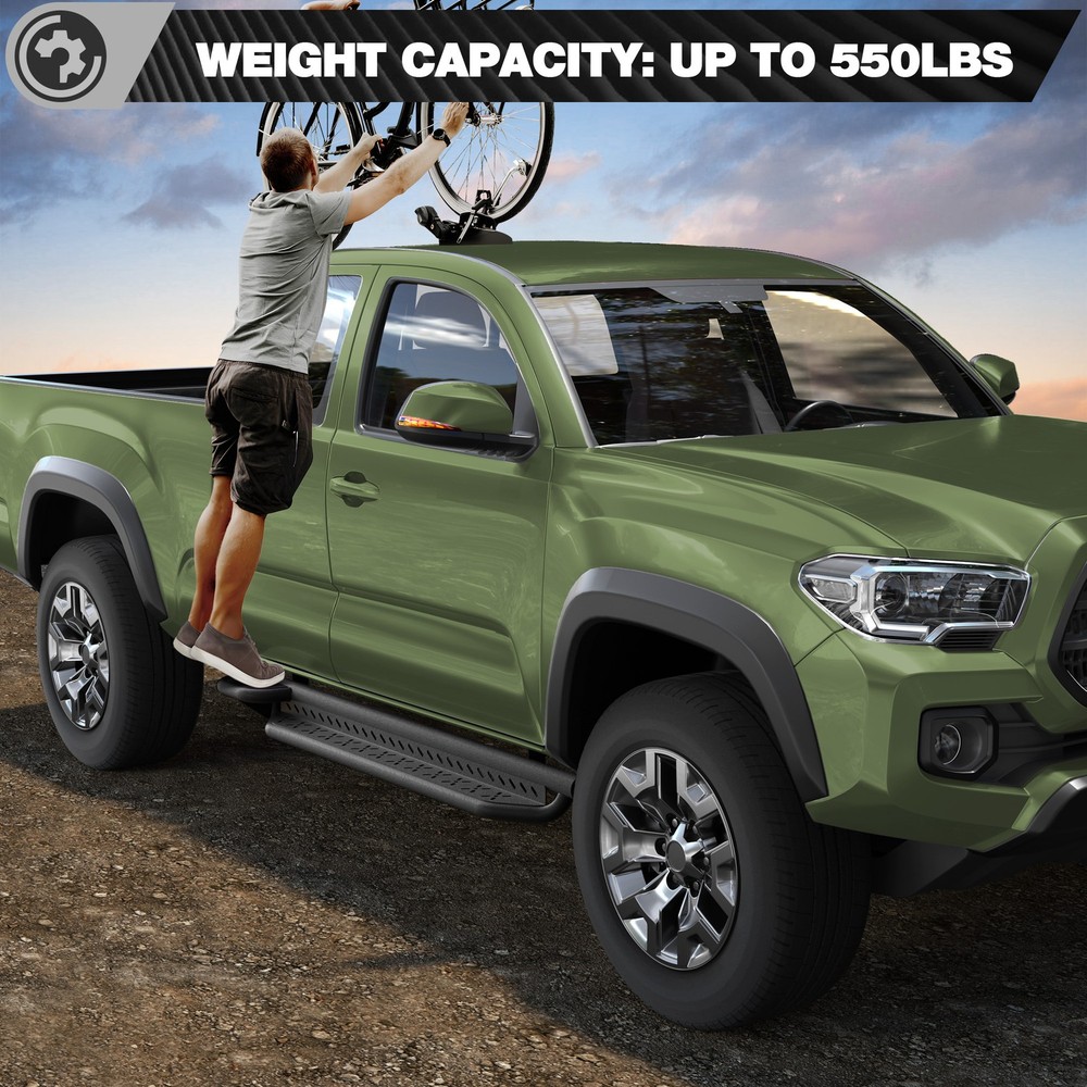 For 2005-2023 Tacoma Access/Extended Cab Running Board Drops Side Step Nerf Bars