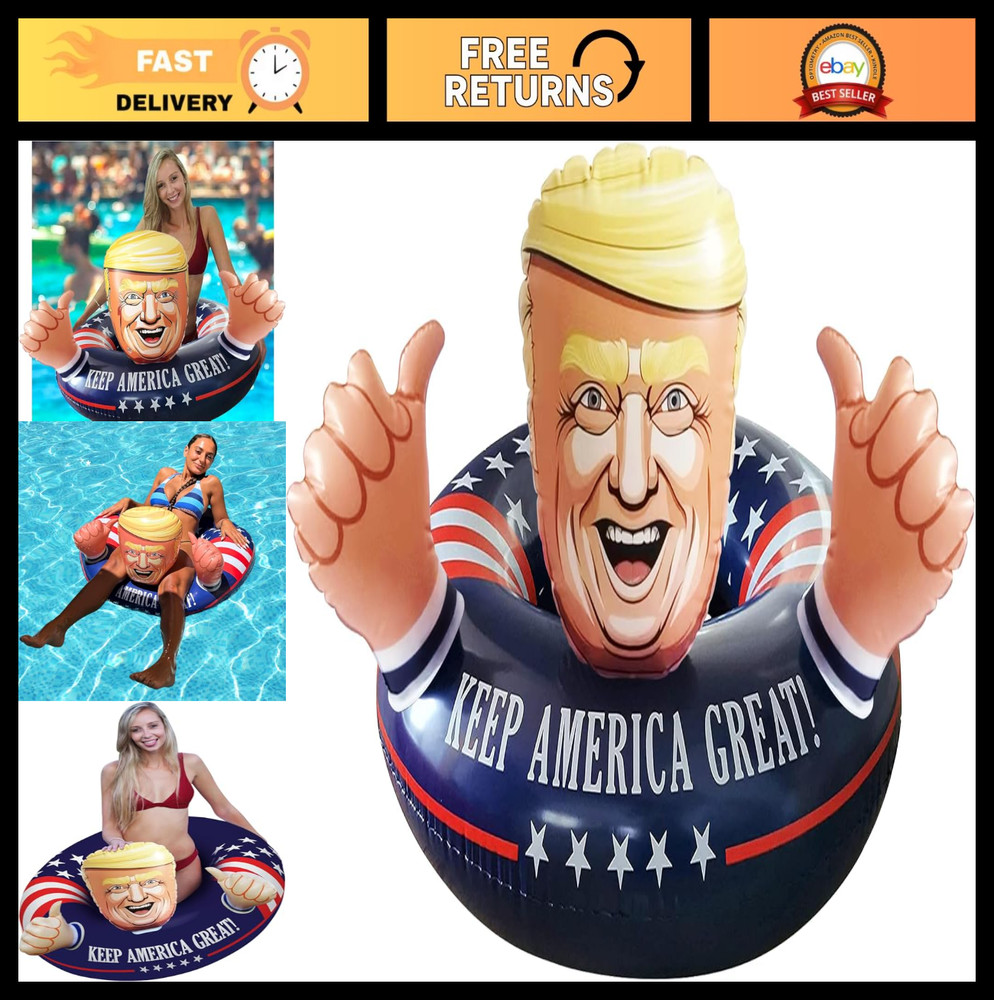 Summer Fun Pool Float - Inflatable Trump Design for Pool Parties & Relaxation