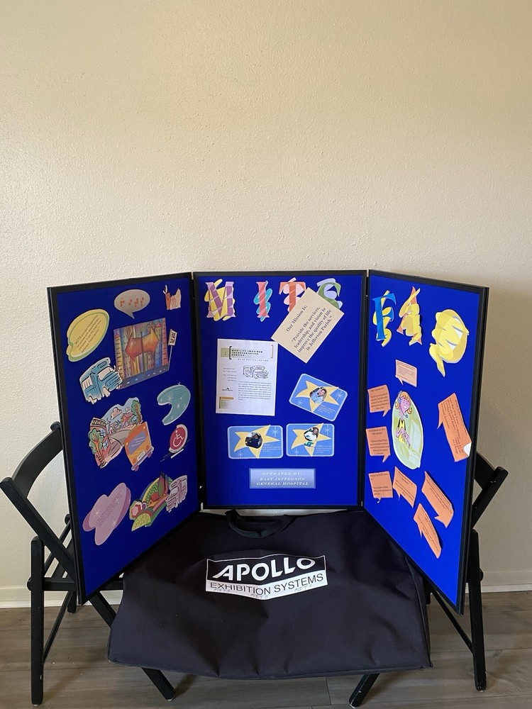 Apollo Exhibition Systems Table Exhibit Event Display Board, Hook & Loop Closure