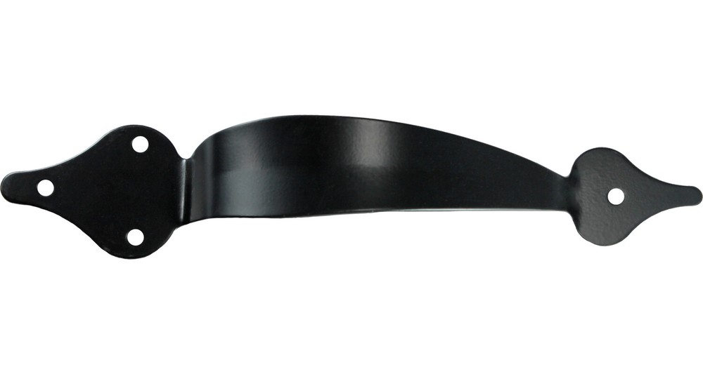 Black 10" Decorative Wood Gate Pull Handle - Sturdy Contemporary Style