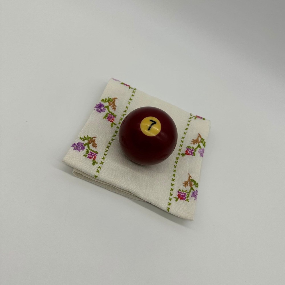 Vintage Billiard Ball Pool 7 Solid Red Replacement Table Game Man Cave Decor