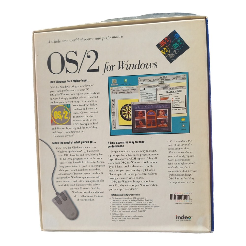 IBM OS/2 Version 2.1, Special Edition for Windows 3.5" Floppy COMPLETE New Open