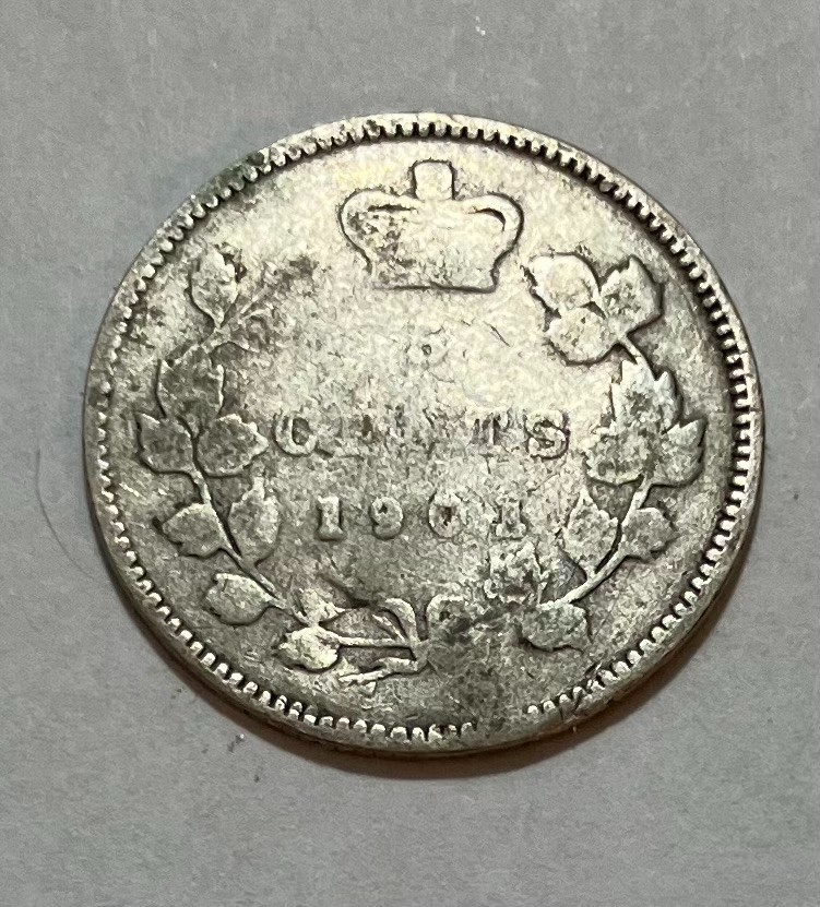 1901 Canada Silver 5 Cents