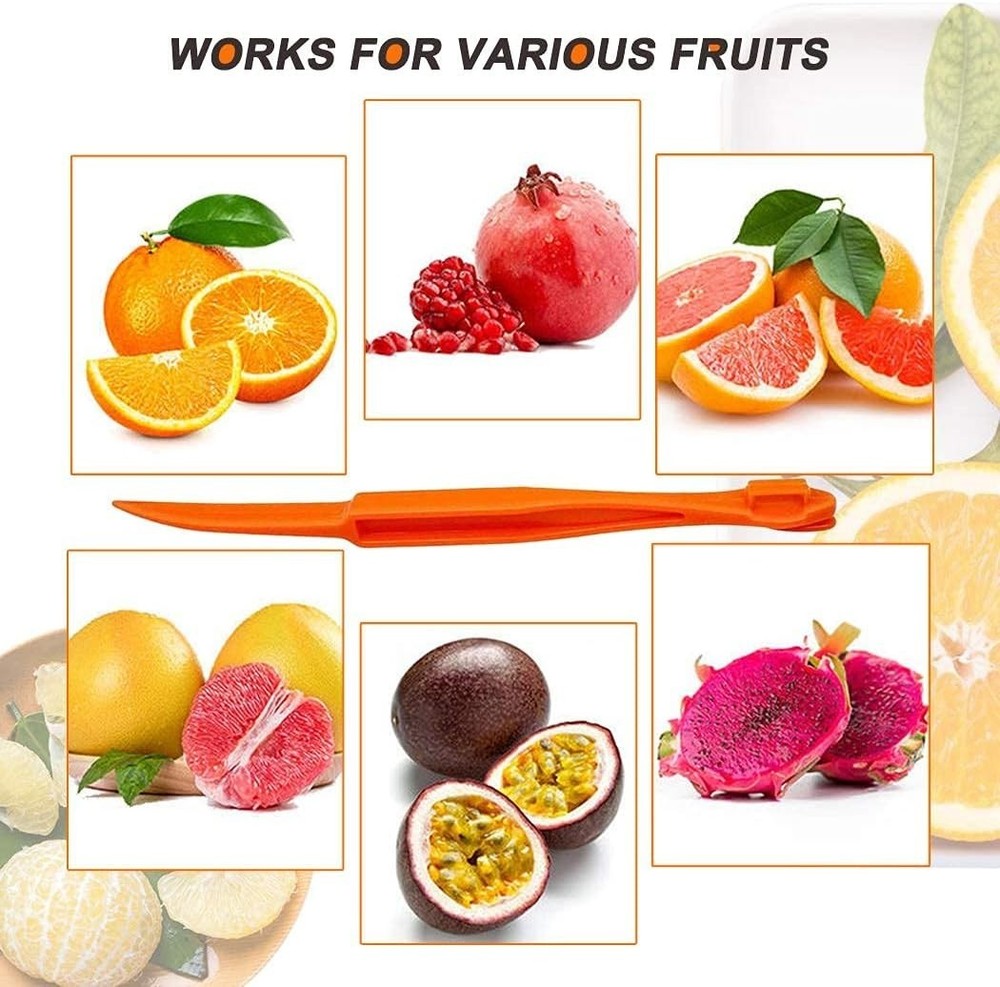 Effortless Citrus Peeling - Modern 2-Pack Orange Peeler Tools for Every Kitchen