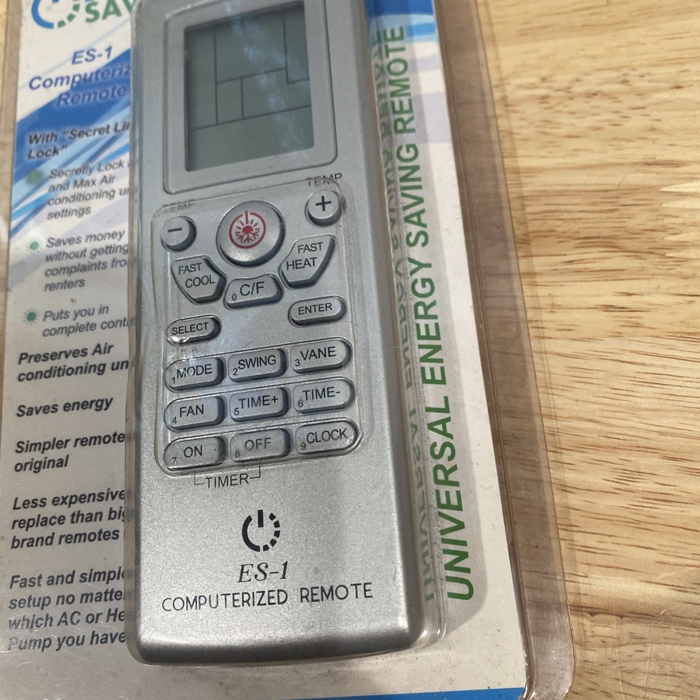 Enrgy Save ES-1 A/C Universal Remote Control w/ Secret Limit Lock, Programable