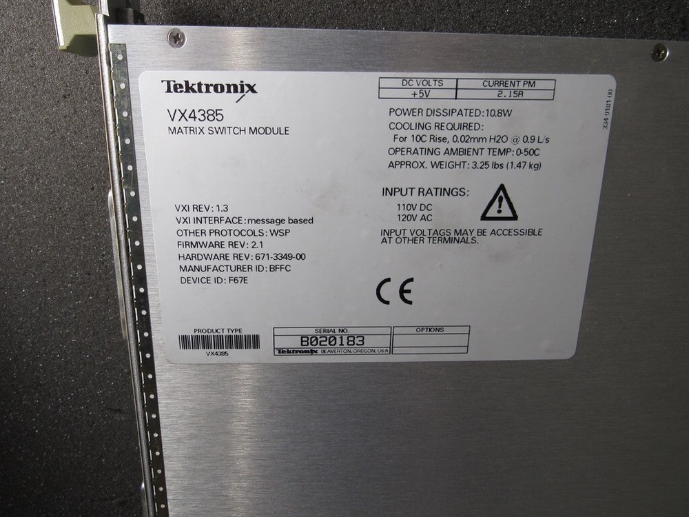 Tektronix VX4385 128 DPST VXI Matrix Switch Module