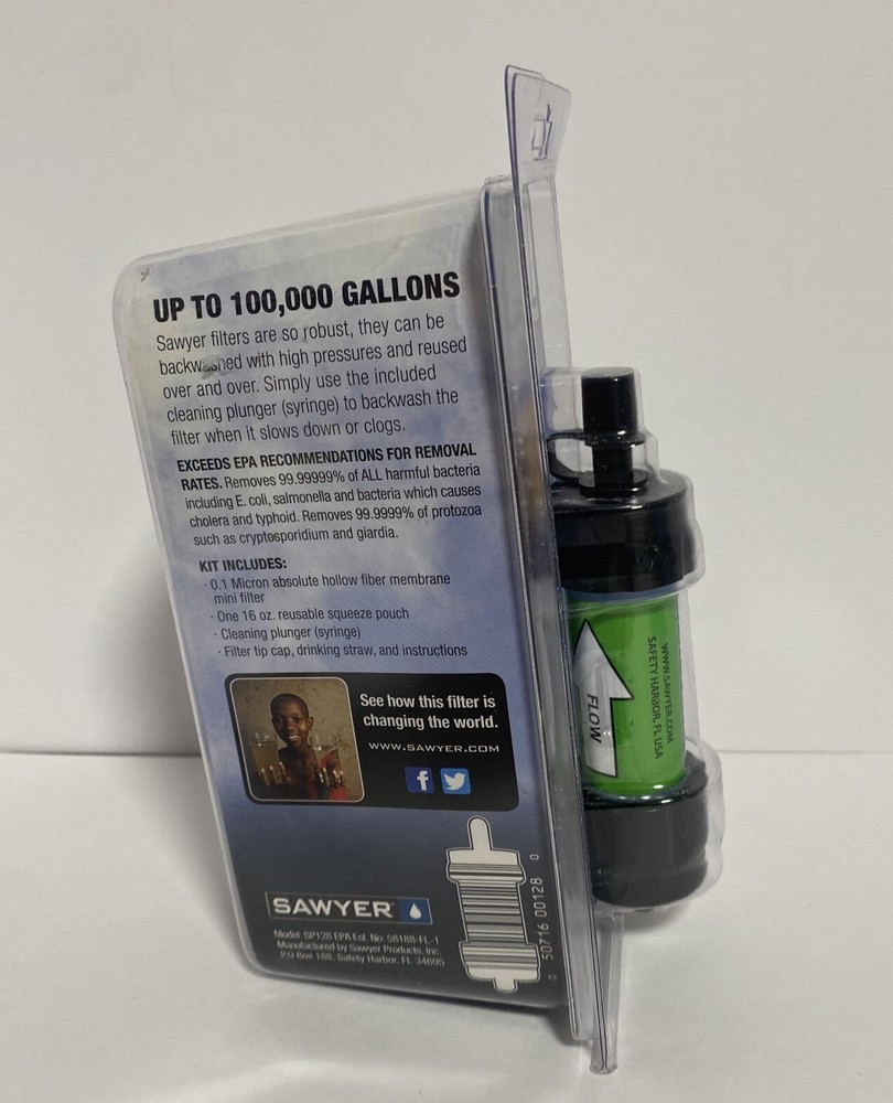 Sawyer Mini Water Filtration System SP128 Outdoors /Read