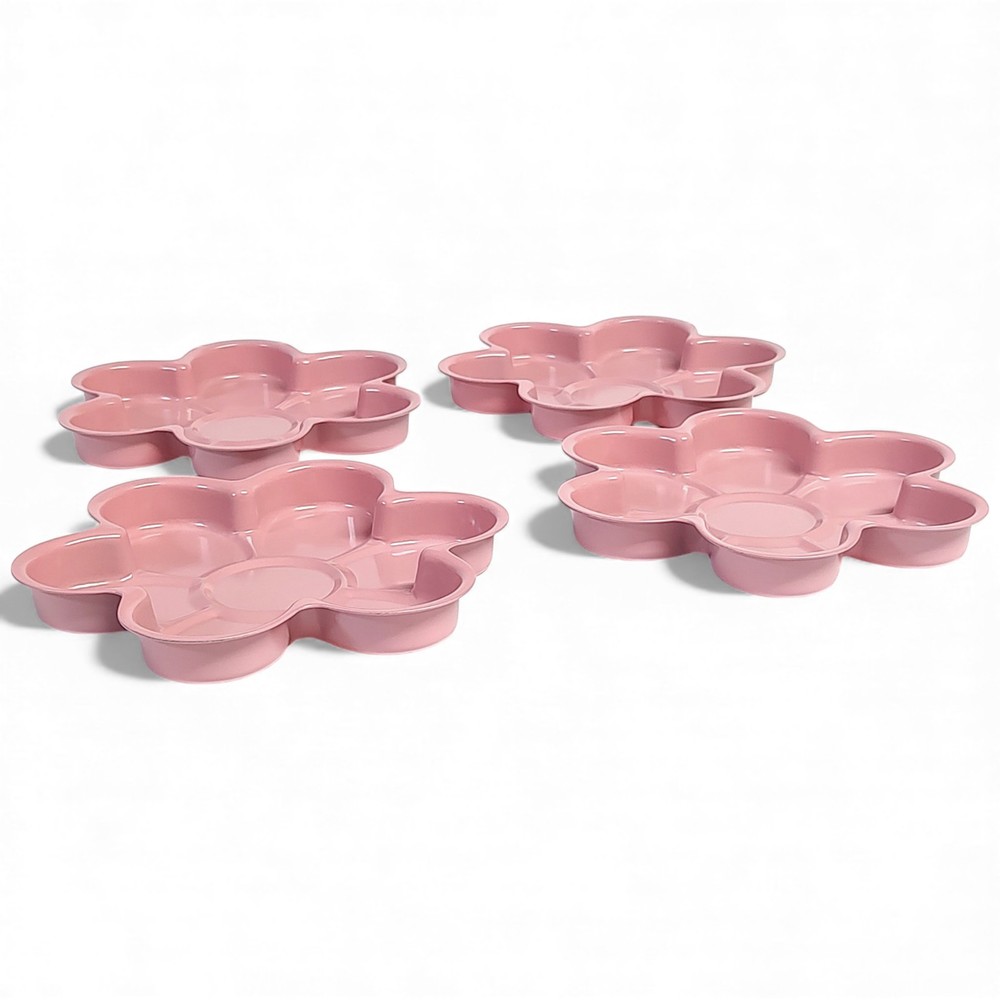 4pc Celebrate It Pink Bakeware Flower Cake Pans