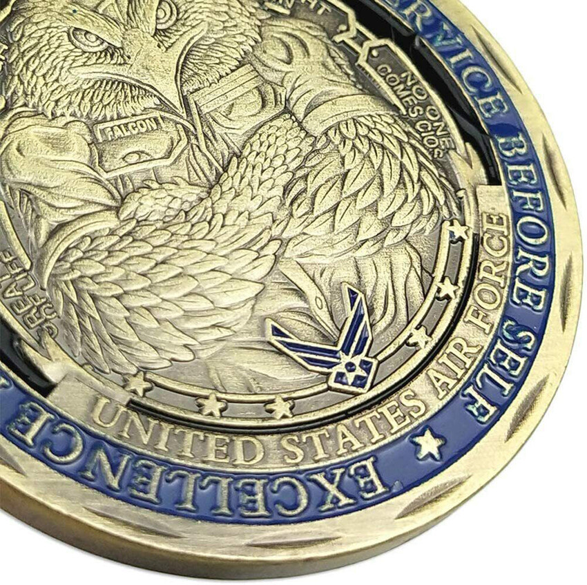 Collection Challenge Coin U.S.AF Core Values Air Force Military Keepsake