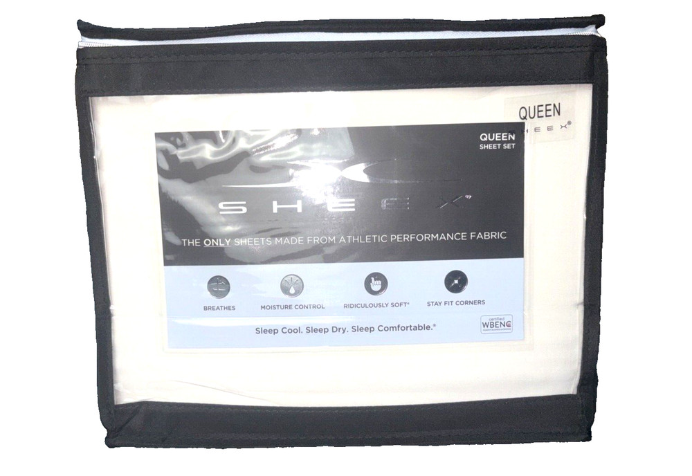 Sheex Active Comfort Performance Cooling 4 Piece Sheet Set Bright White Queen