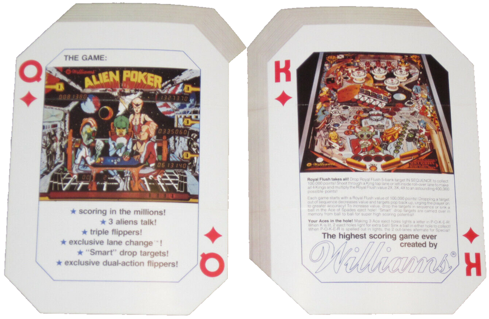 Alien Poker Williams Pinball Flyer / Brochure / Ad
