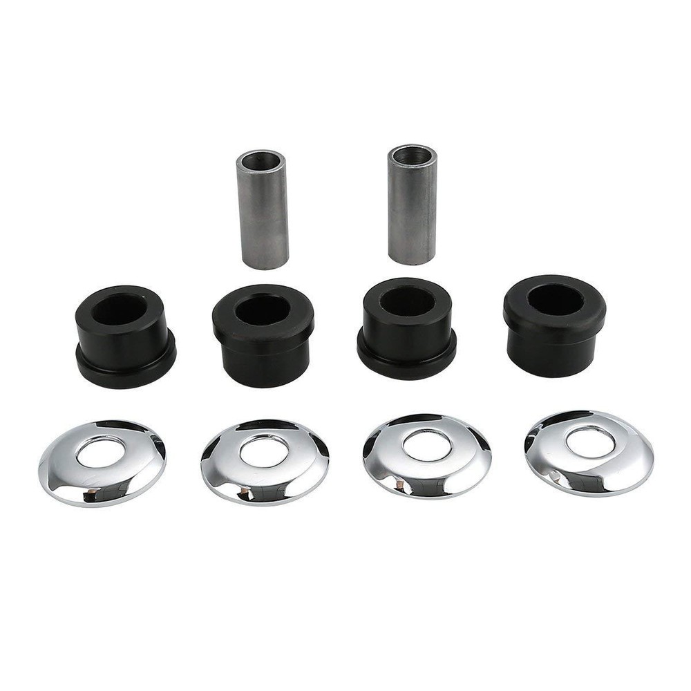 Chrome Polyurethane Handlebar Riser Bushings Damper Kit For Harley Dyna Softail