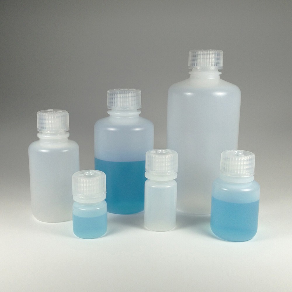 Nalgene HDPE Plastic Narrow Mouth Storage Bottle - Clear