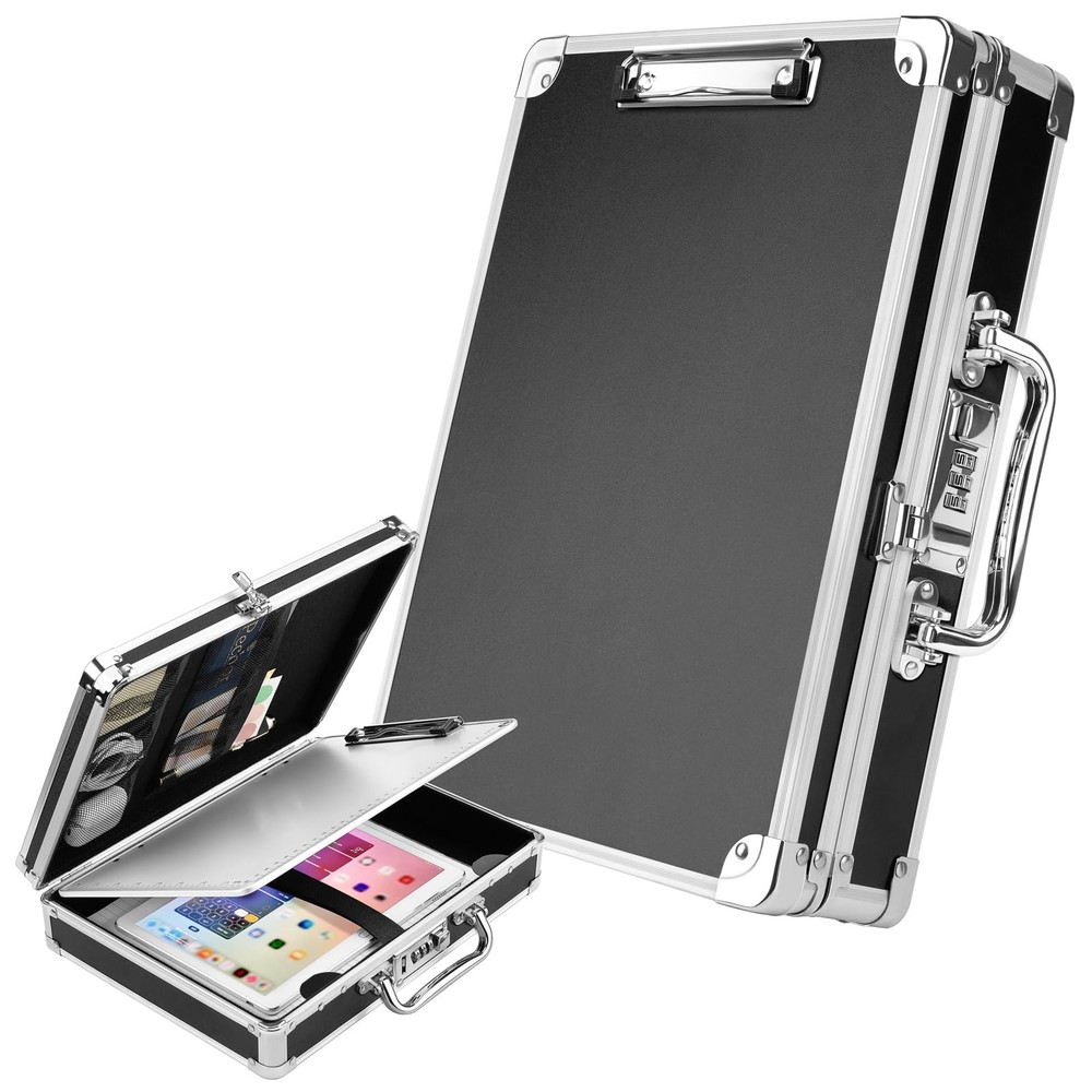 Clipboard with Storage Combination Lock Briefcase Clipboards Heavy Duty Box M...