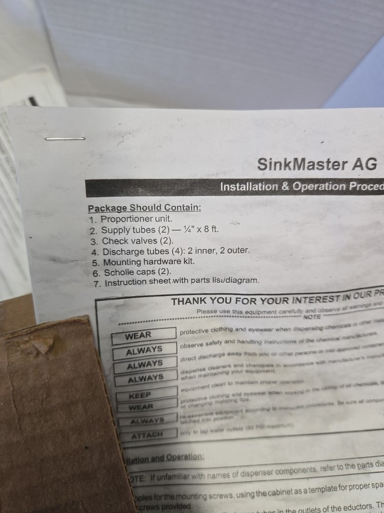 Diversey SinkMizer D48204