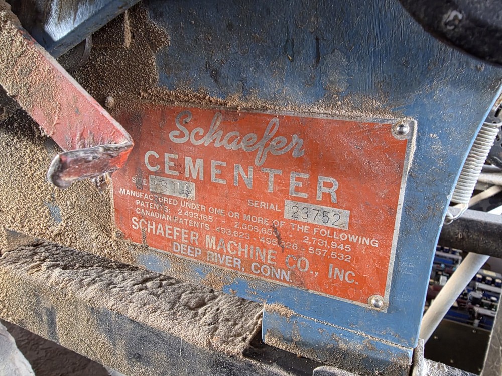 Schaefer Cementer Machine Model 18TLC - FREE FREIGHT SHIPPING