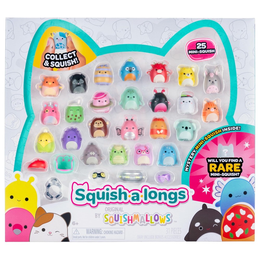 Squish-a-longs Mini-Squish 25-Pack (Wave 3, Style 1) One Size, Multicolor