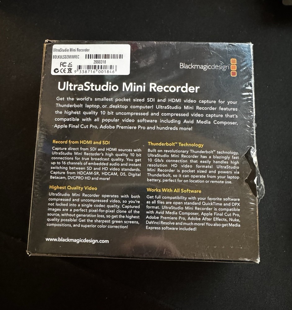 Blackmagic Design UltraStudio Mini Recorder - BMD-BDLKULSDZMINREC