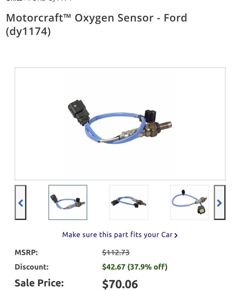 Genuine Motorcraft Oxygen Sensor  DY-1174