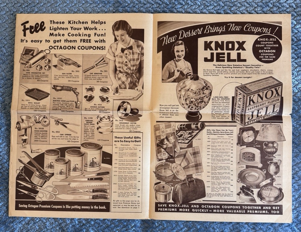Octagon Soap Chips Premium Coupon Catalog - 1936