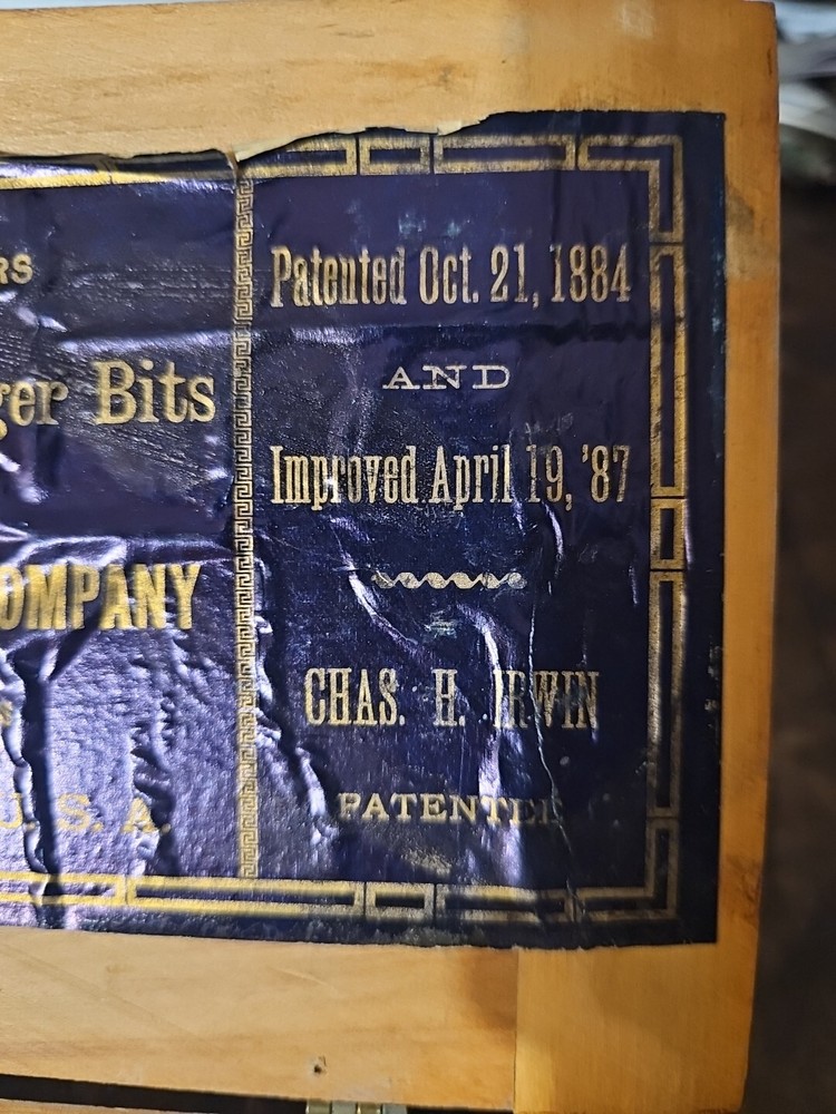 Irwin Auger Set 14 Quaters Solid Center Stem Auger Bits With Case 1887