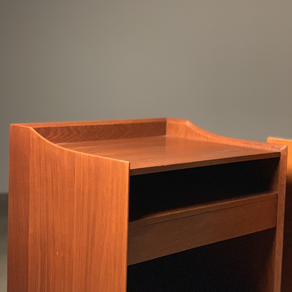 Danish Teak Nightstands by Peter Hvidt for Soborg Mobler