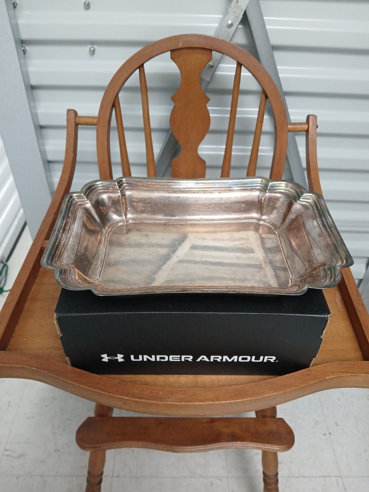 Vintage Chadwick Silverplated Rectangular Serving Dish w/ Handles Tray Serve SU