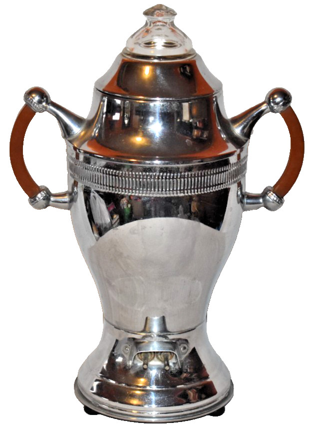 Continental Silver Co Electric Coffee Percolator Chrome Complete Original