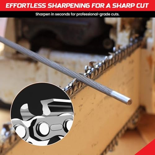 Chainsaw Sharpener File Kit – 10 Pcs Chainsaw Sharpening Tool Set with 5/32",