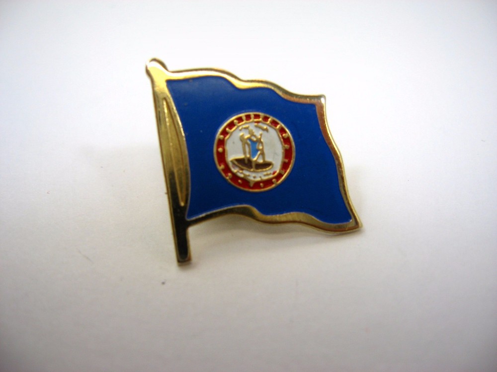 Virginia State Flag Pin Vintage