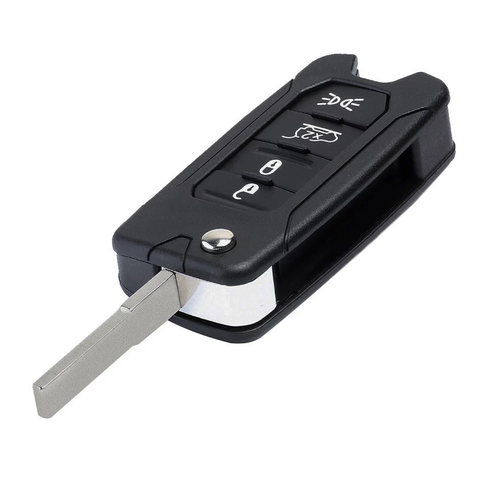 4 Button Remote Control Key Shell for Jeep with Virgin Blade Replacement
