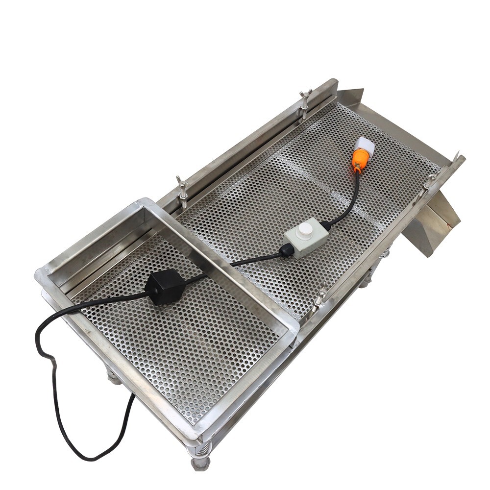 Stainless Steel Linear Vibrating Screen Single Layer 5mm Sifter Sieve Shaker