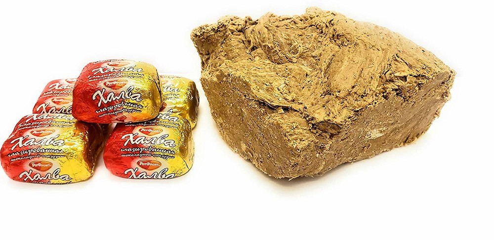 Chocolate Glazed Halva Russian Sweets Халва в Шоколадной Глазури 0.5lb/220g