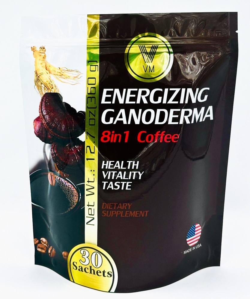 VM Energizing Instant Coffee Mix – Reishi (Ganoderma) + Ginseng & Carob – 30 S