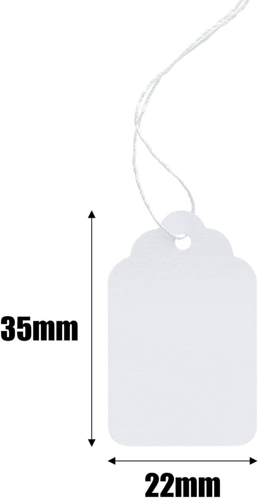 200PC Matte White Merchandise Tags – Writable and Ideal for Crafting & Sales