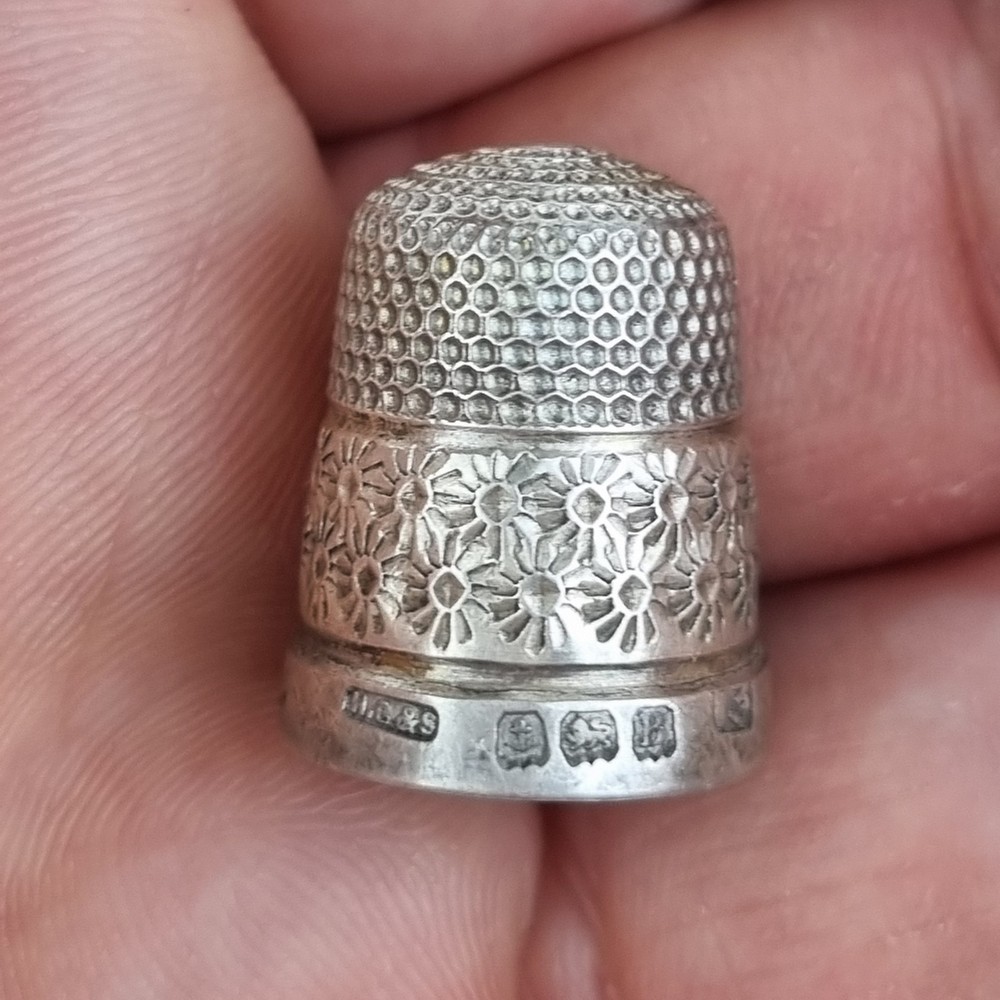 Antique Solid Silver Thimble Birmingham 1926 Henry Griffith & Sons