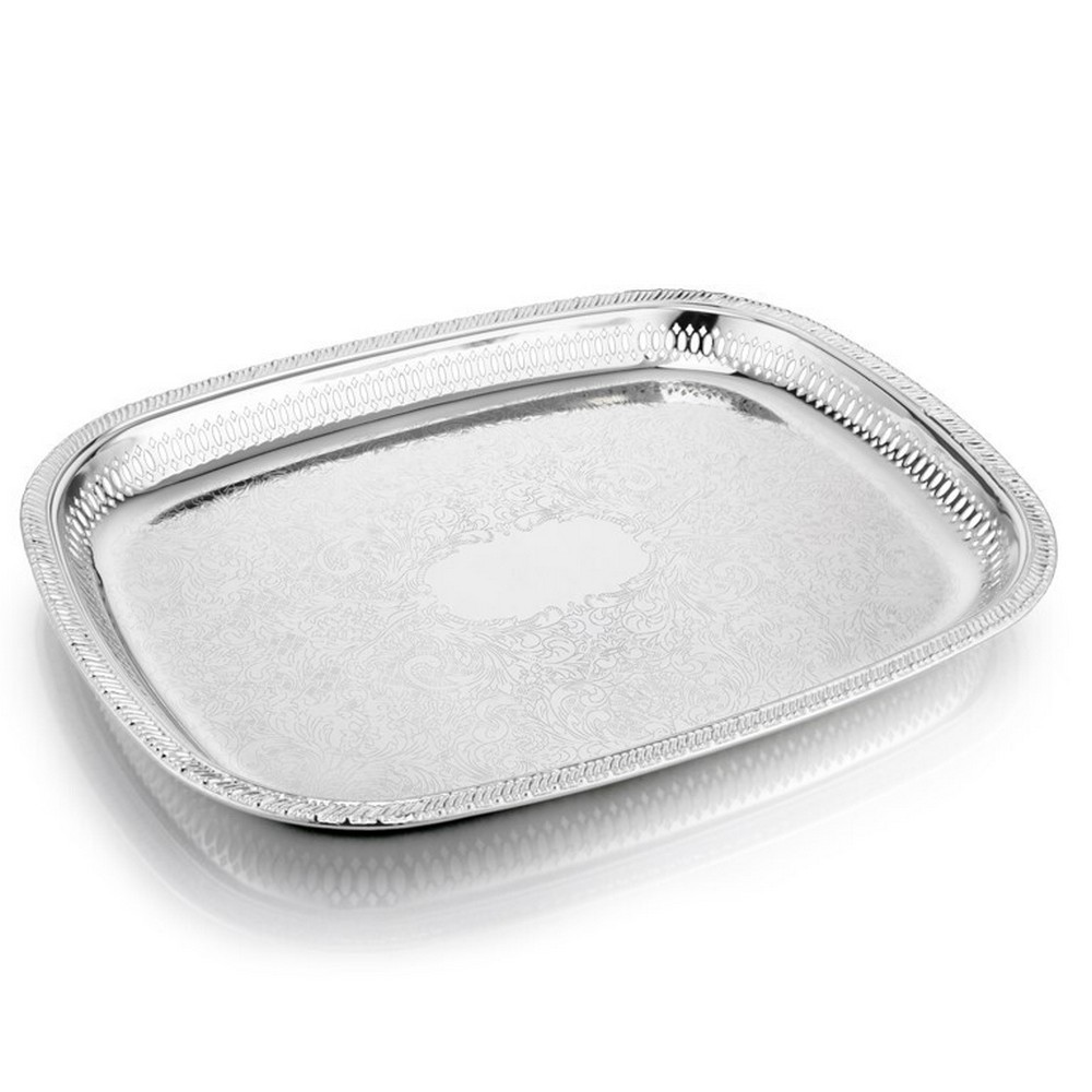 Whitehill Silver Plated Rectangular Gallery Tray 45x34cm