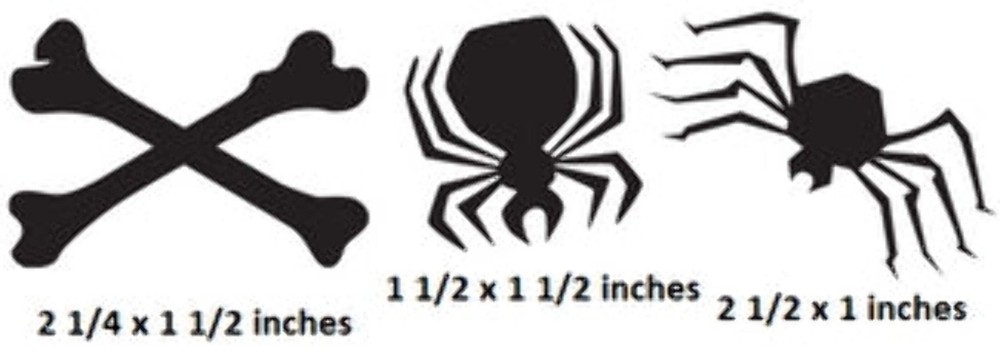 Crossbones Spiders Wall Decal Set Nightmare Before Christmas Removable Sticker