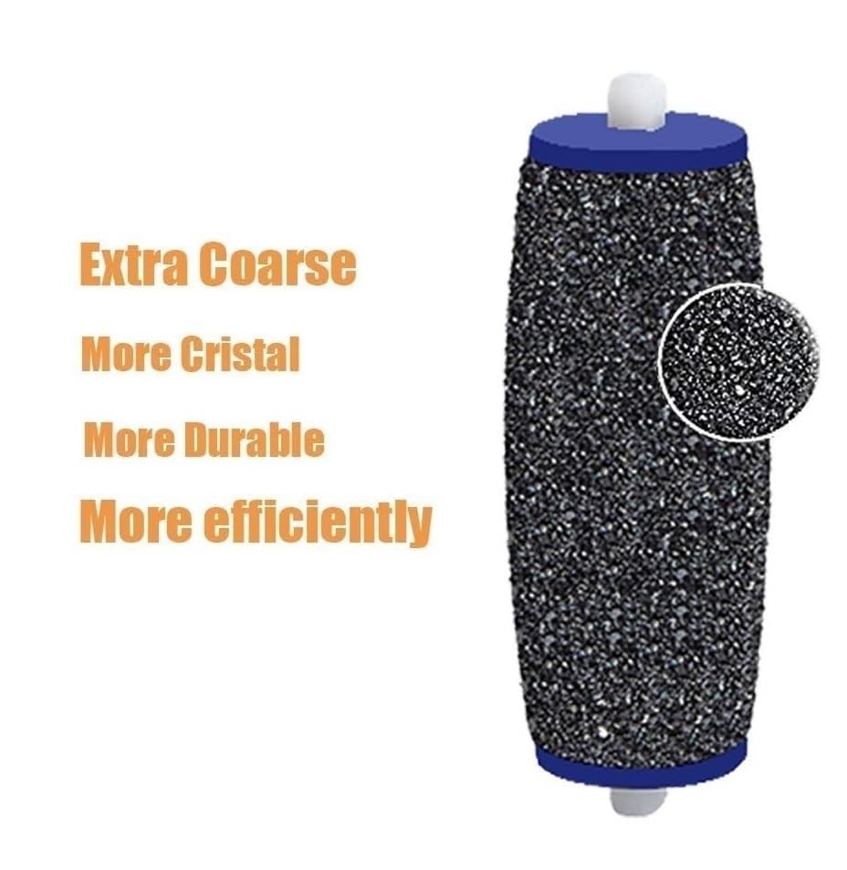 10 Pack Extra Coarse Replacement Rollers for Amope Pedi Refills 10pcs, Black